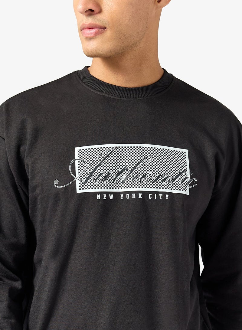 Seventy Five Graphic Crew Neck Pullover Sweatshirt - Image 3