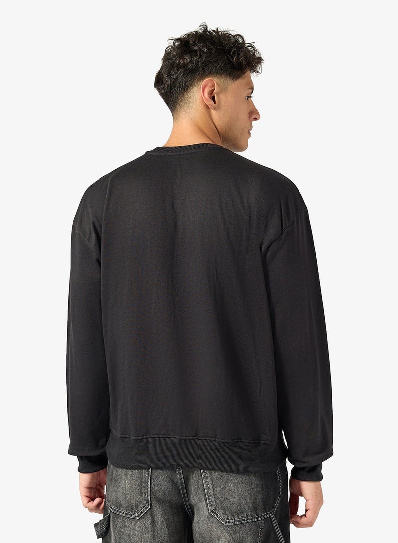 Seventy Five Graphic Crew Neck Pullover Sweatshirt - Image 2