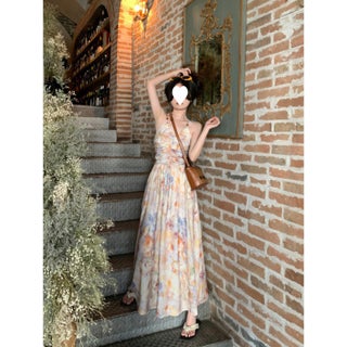 French Retro Floral Halter Dress for Summer Hao X685 picture color - pzsku/ZD4B7BE3DD4F2920716C1Z/45/_/1734108990/b8bb955e-dc48-47e1-9d46-d6008800d3db