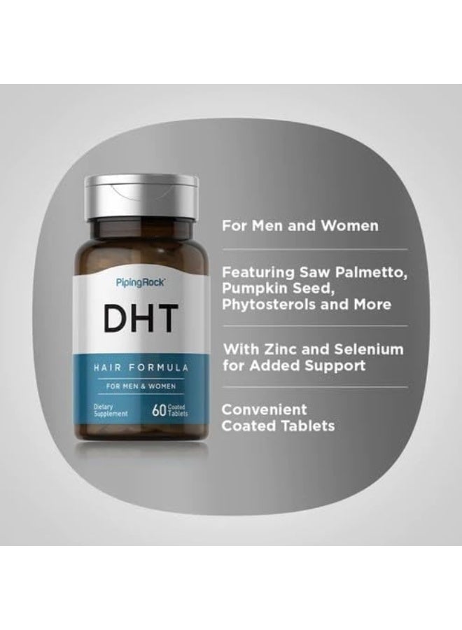 Piping Rock Piping Rock DHT Advanced Hair Formula | 60 Tablets | for Men and Women | Non-GMO, Gluten Free Supplement - Image 4