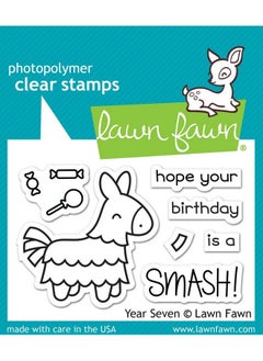 Lawn Fawn Pinata Clear Stamp & Die Set Year Seven 2 Item Bundle  - Image 2