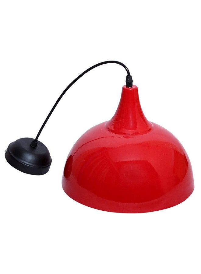 kinis Decorative Hanging Lamp/Pendant Lamp/Ceiling Light to Décor Home/Living Room/Bedroom/Office/Dining/Cafe/Restaurants, 10 Inch Dome, Red (Pack of 1, Without Bulb) - Image 4