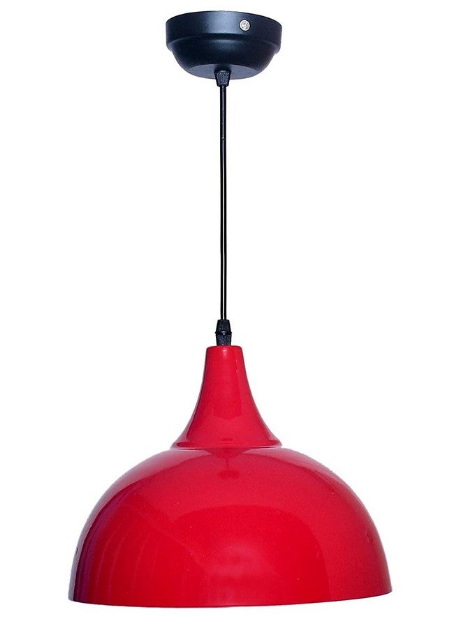 kinis Decorative Hanging Lamp/Pendant Lamp/Ceiling Light to Décor Home/Living Room/Bedroom/Office/Dining/Cafe/Restaurants, 10 Inch Dome, Red (Pack of 1, Without Bulb) - Image 2