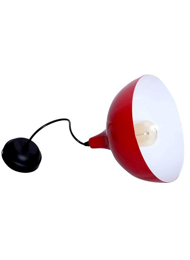kinis Decorative Hanging Lamp/Pendant Lamp/Ceiling Light to Décor Home/Living Room/Bedroom/Office/Dining/Cafe/Restaurants, 10 Inch Dome, Red (Pack of 1, Without Bulb) - Image 3