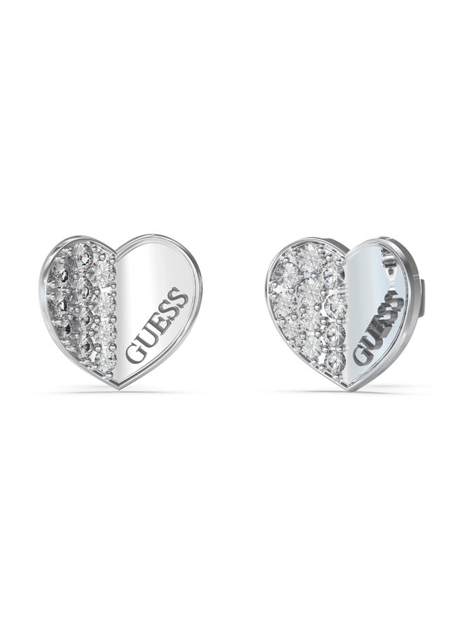 GUESS Ladies Silver Earrings 