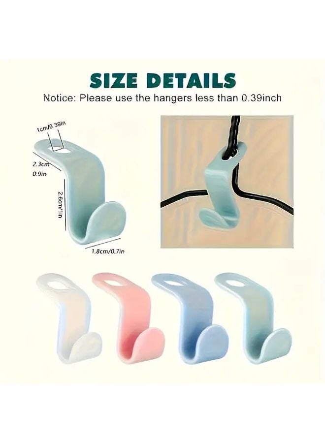 20 Pieces White Wall Mounted Plastic Hangers Space Saving Durable Hooks For Home Kitchen Organization - Image 3