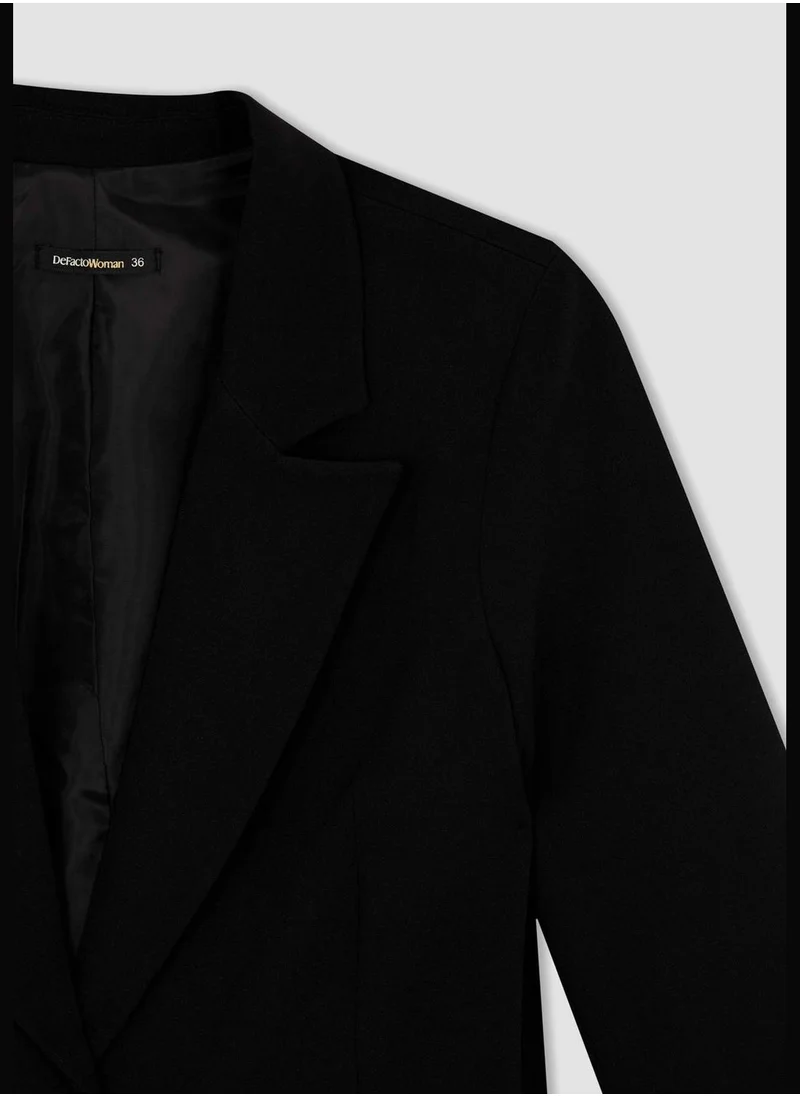 DeFacto Oversized Long Sleeve One Side Split Blazer Jacket