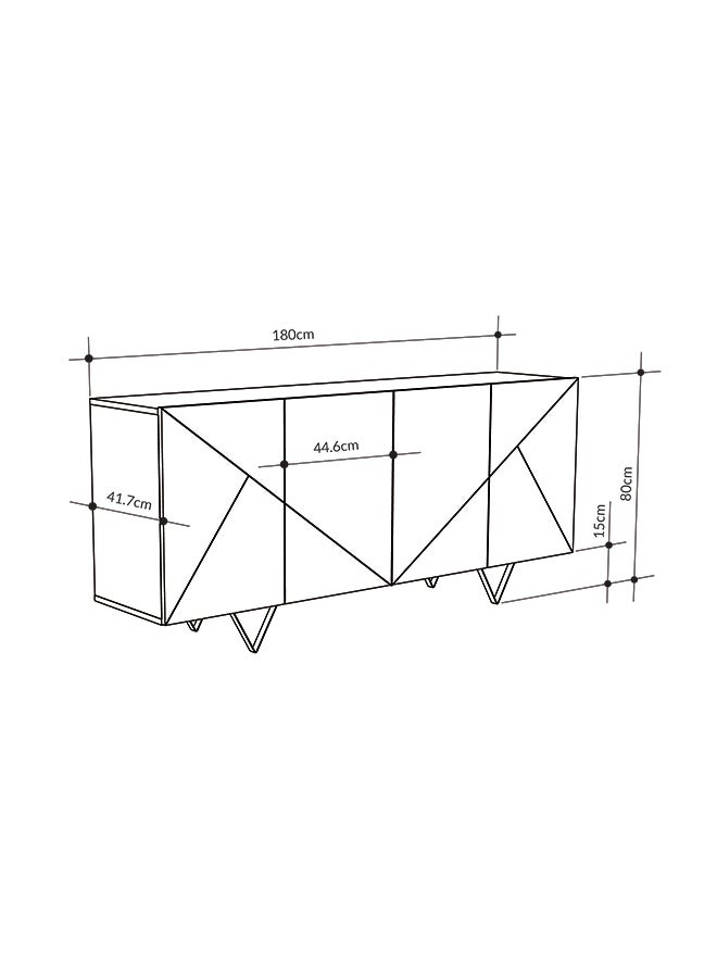 Mourah Home كونسول مورا هوم جاكومن 180 سم - بني - Image 2