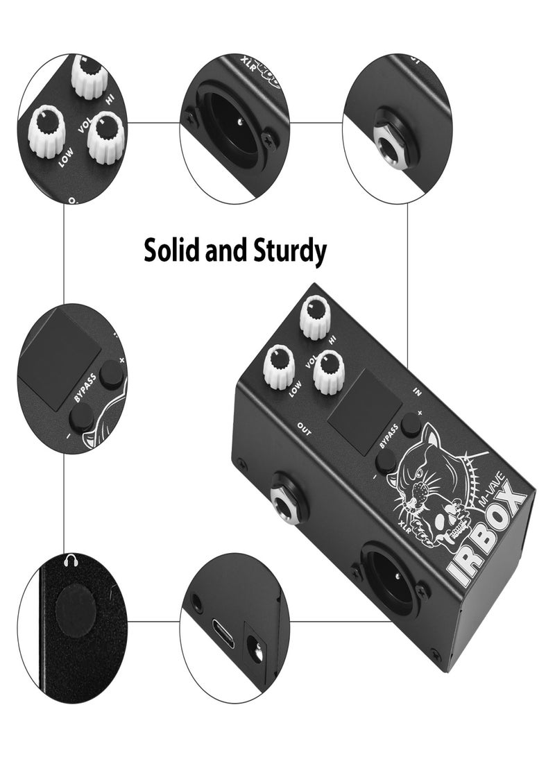 SKYFOX M-VAVE Guitar IR Box Effects Pedal with IR Cab Impulse Response Cabinets Speaker Simulator XLR Output Port DC 9V 6.35mm Input/Output Interface Electric Guitar Effector for Guitar Bass - Image 4