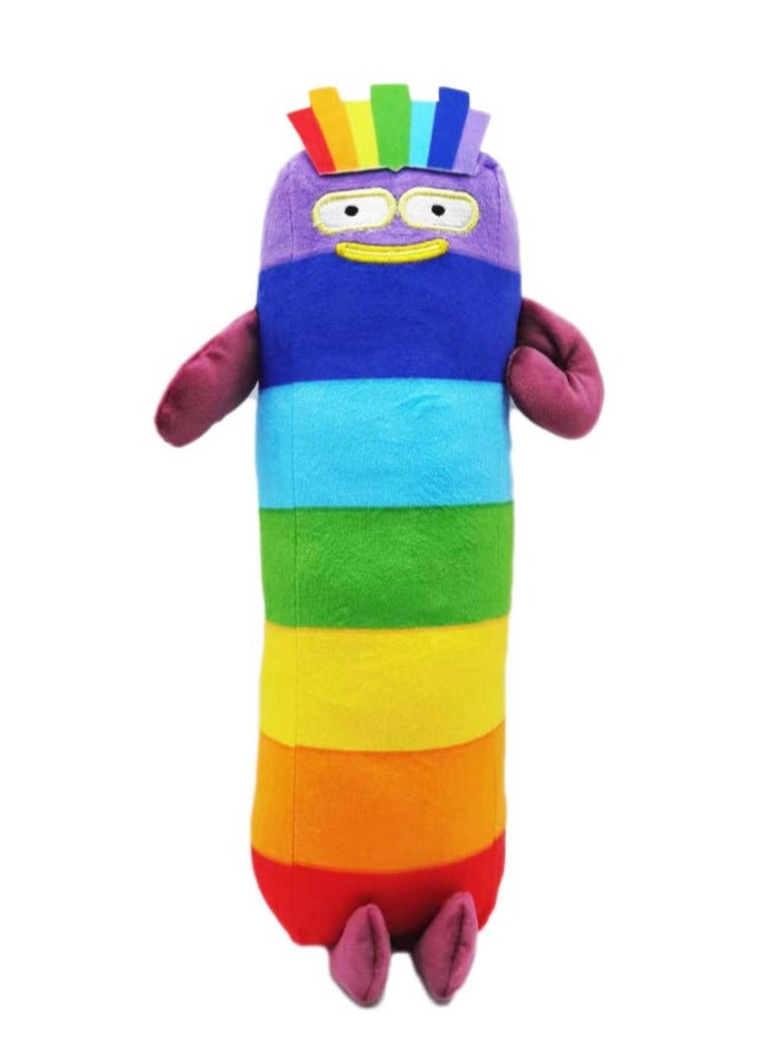 Numberblocks Cartoon Number Plush Doll Toys Educational Stuffed Movie Anime Figure, No.7 rainbow - Image 2