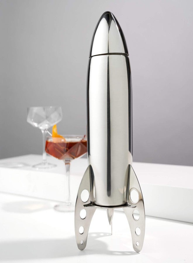 Viski Rocket Cocktail Shaker with Strainer Bar Set for Cold Brew Cocktails, Margarita, Espresso Martini, Stainless Steel Martini Shaker, Home Bar Accessories, Bartending Tools, Bartender Gifts, 24oz - Image 5