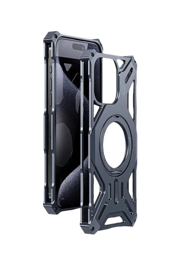 general For iPhone 16ProMax 16Pro 16 phone case aluminum alloy magnetic bezel-less bracket heat dissipation phone case