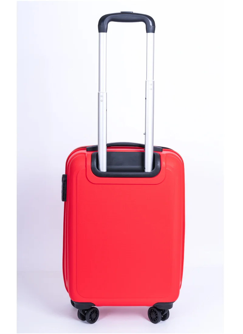 Skybags ZAP Carry-on Luggage Trolley| Hardcase Polypropylene Material| 3-Digit Combination Lock | 360° Degree Wheel Rotation| Cabin-20 Inch- Red