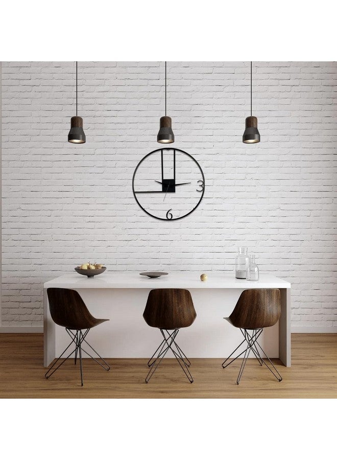 Cartvilla Cartvilla Material Metal Wall Clock Big Size Wall Clock Modern Clocks for Living Room Stylish Wall Clocks for Home Decoration Designer Wall Clock(40 cm) Black DA-4 - Image 3