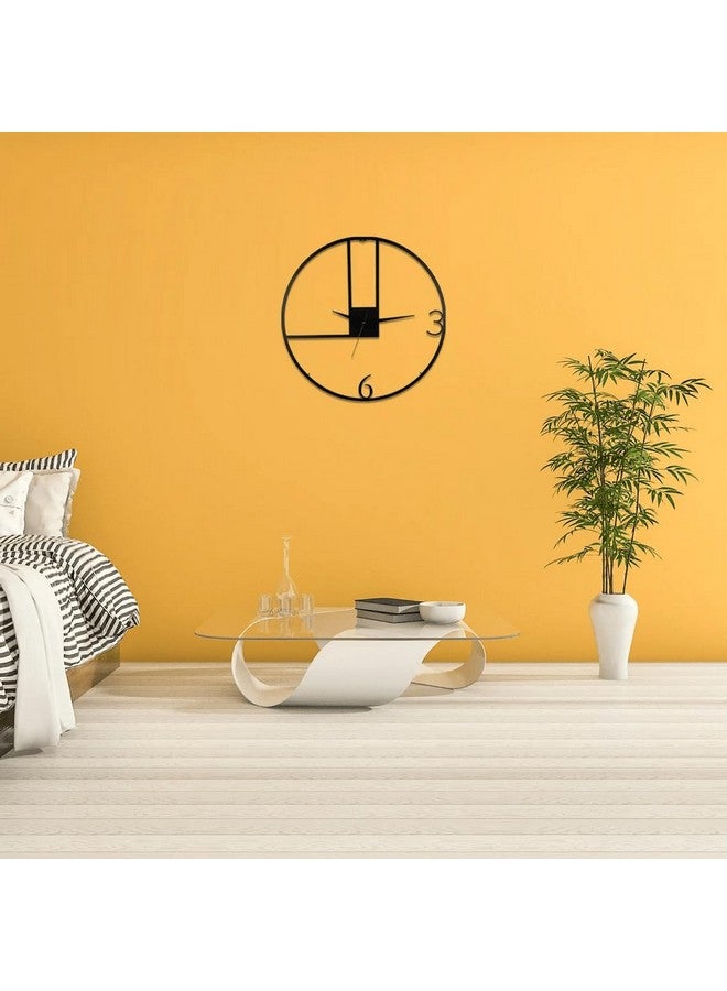 Cartvilla Cartvilla Material Metal Wall Clock Big Size Wall Clock Modern Clocks for Living Room Stylish Wall Clocks for Home Decoration Designer Wall Clock(40 cm) Black DA-4 - Image 2