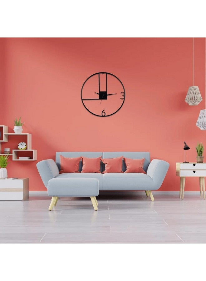 Cartvilla Cartvilla Material Metal Wall Clock Big Size Wall Clock Modern Clocks for Living Room Stylish Wall Clocks for Home Decoration Designer Wall Clock(40 cm) Black DA-4 - Image 5