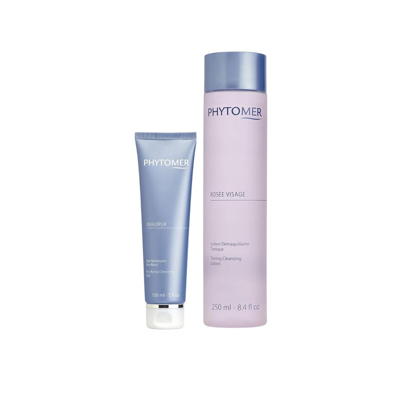 Phytomer Clarifying Duo: Oligopur Purifying Cleansing Gel & RosÃ©e Visage Toner - Image 1