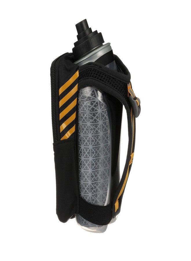 Nathan SpeedView Insulated Handheld Running Water Bottle Flask 18oz – Double-Wall Insulation, Ergonomic Grip, Blast Valve Cap, Phone & Key Storage Pockets, Reflective Design - Image 4