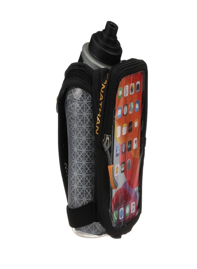 Nathan SpeedView Insulated Handheld Running Water Bottle Flask 18oz – Double-Wall Insulation, Ergonomic Grip, Blast Valve Cap, Phone & Key Storage Pockets, Reflective Design - Image 3