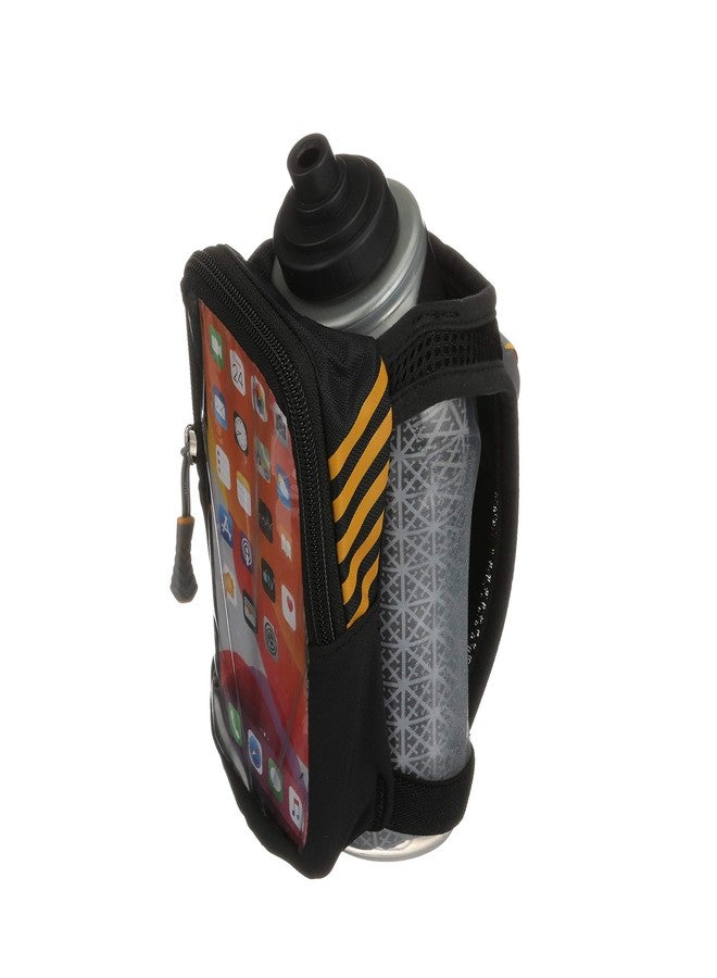 Nathan SpeedView Insulated Handheld Running Water Bottle Flask 18oz – Double-Wall Insulation, Ergonomic Grip, Blast Valve Cap, Phone & Key Storage Pockets, Reflective Design - Image 2