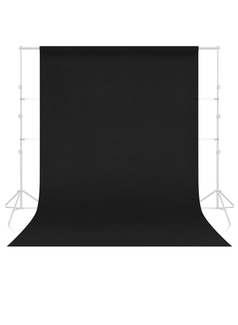 RATSAW 3 M x 6 M Photography Black Backdrops for Wall Mounted Setup Photoshoot Pure Black Screen Cloth Sheet Background Zoom Nonwovens Photo Back Drop Pack for Party Photo Video Shoot - Image 1