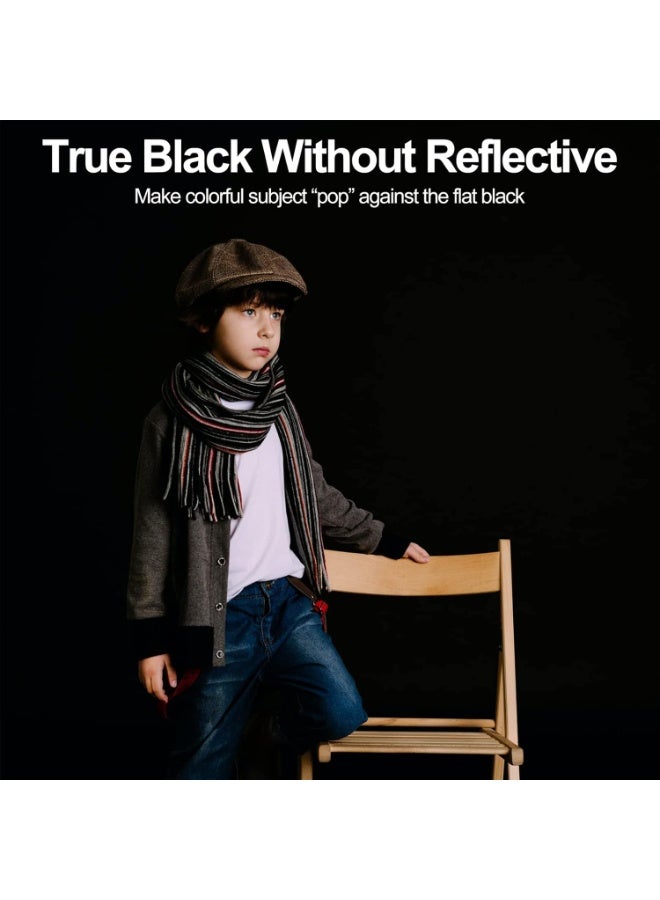 RATSAW 3 M x 6 M Photography Black Backdrops for Wall Mounted Setup Photoshoot Pure Black Screen Cloth Sheet Background Zoom Nonwovens Photo Back Drop Pack for Party Photo Video Shoot - Image 3