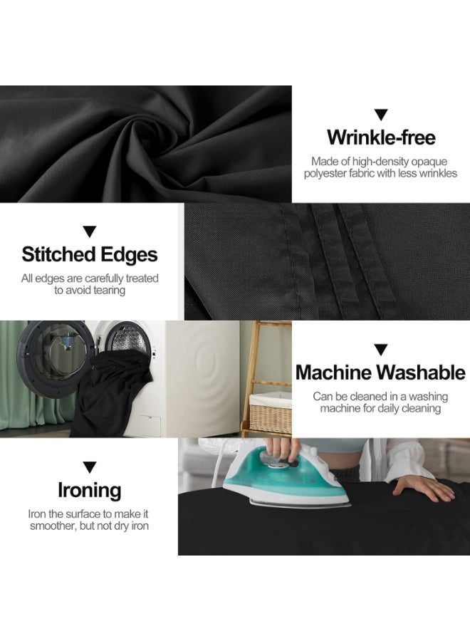 RATSAW 3 M x 6 M Photography Black Backdrops for Wall Mounted Setup Photoshoot Pure Black Screen Cloth Sheet Background Zoom Nonwovens Photo Back Drop Pack for Party Photo Video Shoot - Image 4