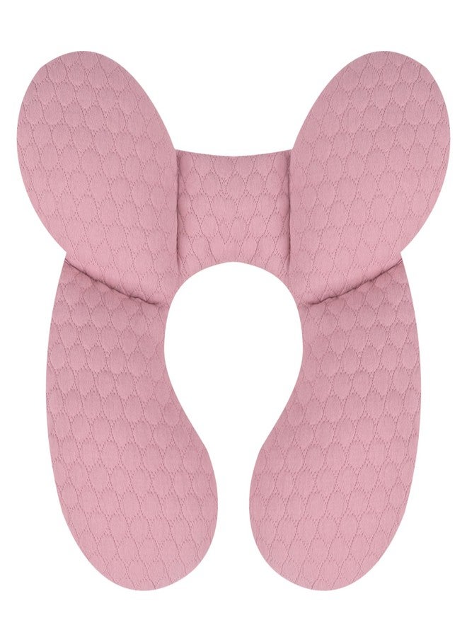 KAKIBLIN Baby Travel Pillow, Upgraded Baby Neck Pillows for Car Seat, Infant Neck Support Pillow for Head and Neck,Newborn Head Support for Car Seat,Pushchair (Pink) - Image 1