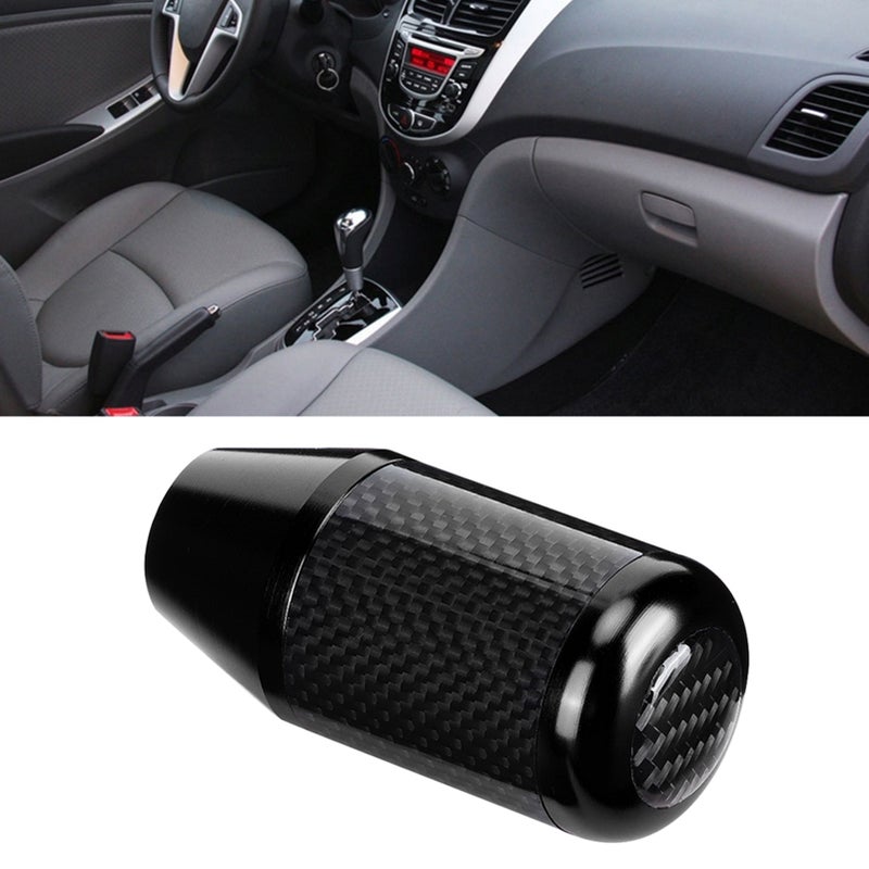 Universal Carbon Fiber Automatic Wave Stick Head Shift Knob Modification Accessory(Black) - Image 5