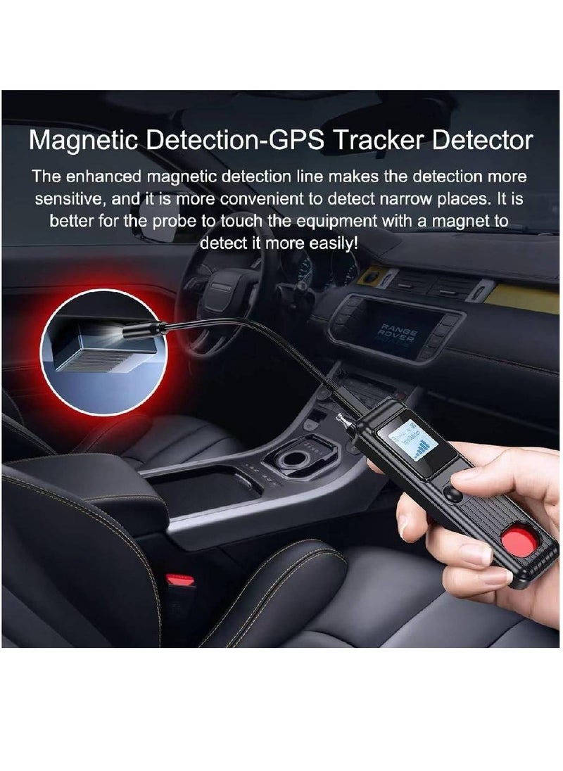 Rabos New Design Hidden Camera Detectors, Aunty Hidden Detection Devices, Car GPS Tracker Detector, Wireless Signal Anti-Sneak Anti-Monitoring Scan Tracker Detector IR Camera Detector Black  - Image 2