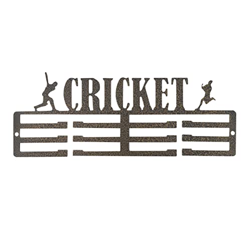 NAITIK CREATION Medal Hanger for Wall – Medal Holder Display Hanger | Holds Up to 45 Medals | Sports Medal Display | Medals Hanger | Premium Antique Golden (Cricket) - Image 2