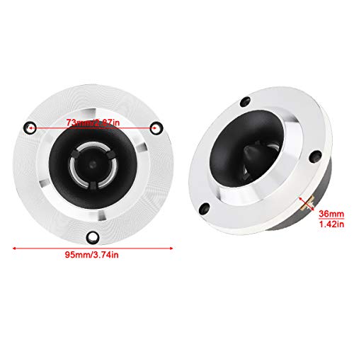 ePathChina 2pcs 4Inch 1500W Titanium Bullet Tweeter with Capacitor for Vehicle Auto Cars Stereo Modified - Image 2