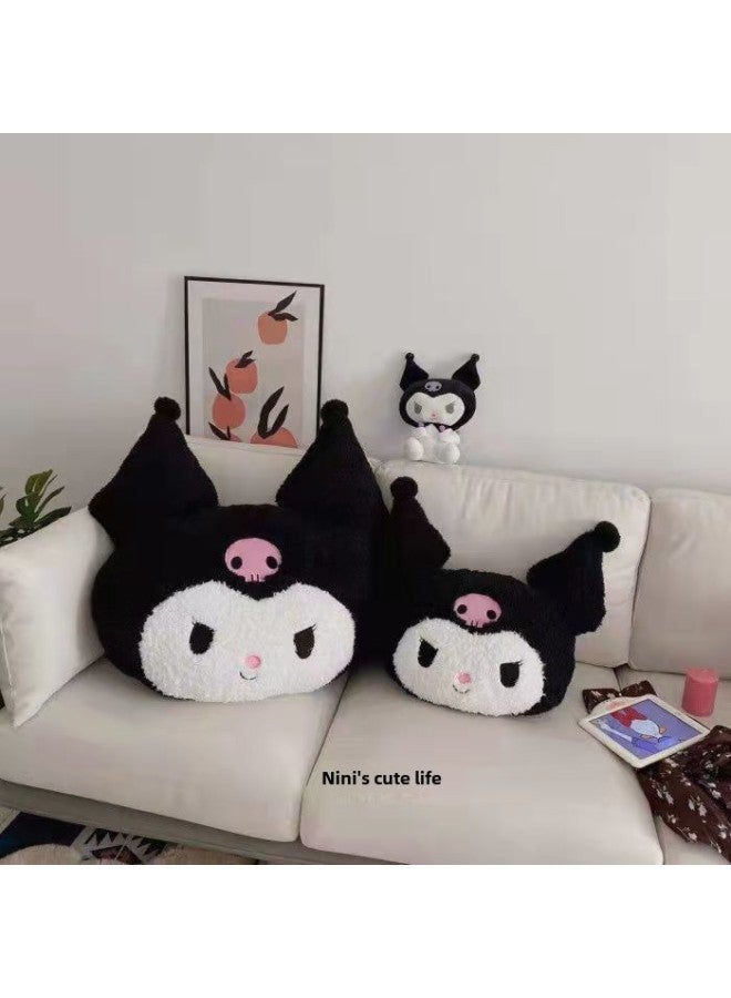 Ins Girly Heart Cartoon Strawberry Bear Hand Warmer Pillow Pillow Home Bedroom Sofa Cushion Girl Gift-Specifications:Kurome Pillow (peach Velvet)-Color:About 50cm - Image 1