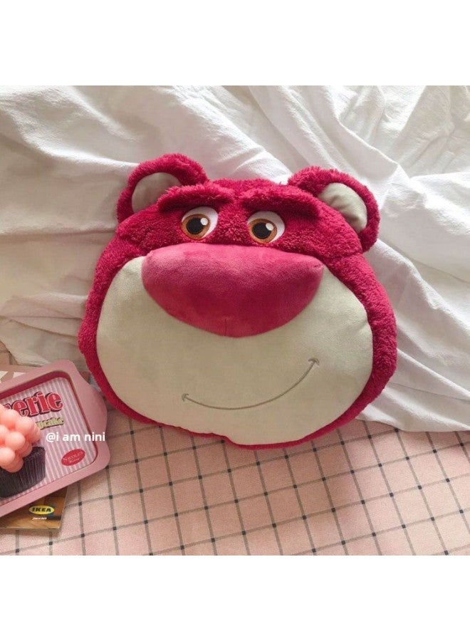Ins Girly Heart Cartoon Strawberry Bear Hand Warmer Pillow Pillow Home Bedroom Sofa Cushion Girl Gift-Specifications:Kurome Pillow (peach Velvet)-Color:About 50cm - Image 2