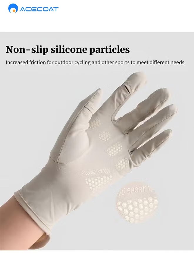 ACECOAT Women's Sunblock Gloves, Non Slip UV Protection Driving Gloves with Full Finger Touchscreen and Wrist Length for Summer Riding, Fishing, Golfing, Outdoor Activities - Image 4