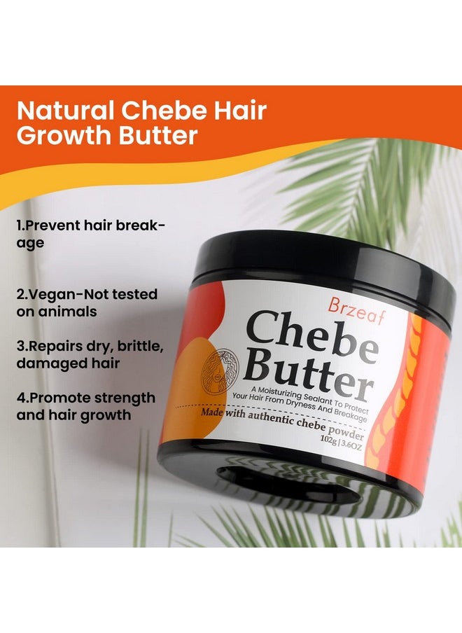 Brzeaf Natural Chebe Hair Butter With Rosemary Oil Chebe Butter For Hair Growth Super Moisturizing & Deter Hair Breakage Chebe Hair Butter Hair Deep Conditioning For All Hair Types 3.6 Oz  - Image 5