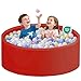 Zedachica Ball Pit for Toddlers 4724x1575 Baby Ball Pits Soft Memory Foam Ball Pools Round Lagre Kids Ball Pits Kids Play Ball Pool Ideal Gift for Children Red NO Balls - Image 2