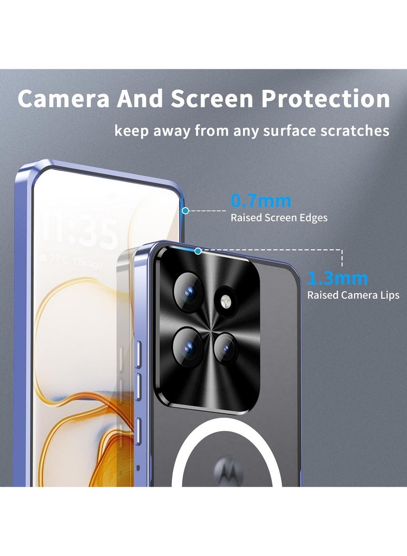 عام تتوافق العلبة المغناطيسية مع هاتف Motorola Edge 50 5G 2024، والإطار المعدني غير اللامع في الجزء الخلفي من الكمبيوتر الشخصي، والغطاء المقاوم للصدمات في الخلف يدعم الشحن اللاسلكي - Image 5