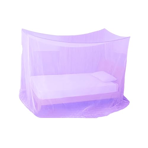 Divayanshi Mosquito Net for King Size Single Bed (Polycotton, 4 * 6.5 FT, Purple) - Image 1