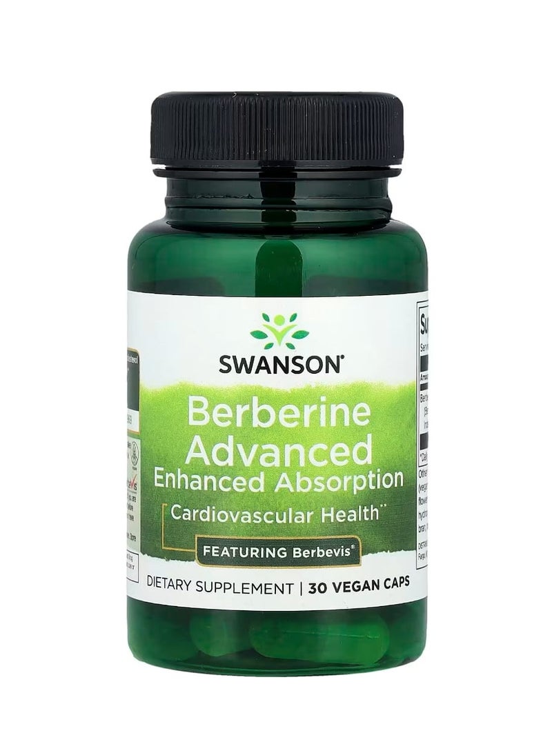 SWANSON Berberine Advanced Enhanced Absorption 30 Vegan Caps (550 mg per Capsule) - Image 1
