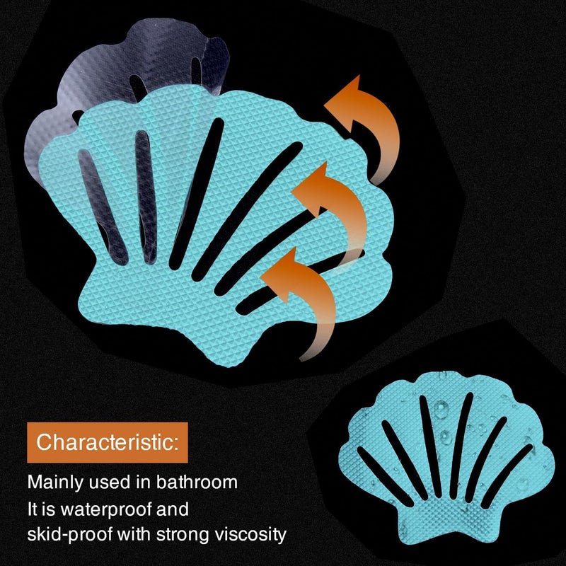 Secopad Bathtub Stickers Non-Slip, 36 PCS River-Mussel Safety Shower Treads Adhesive Appliques with Premium Scraper - Image 2