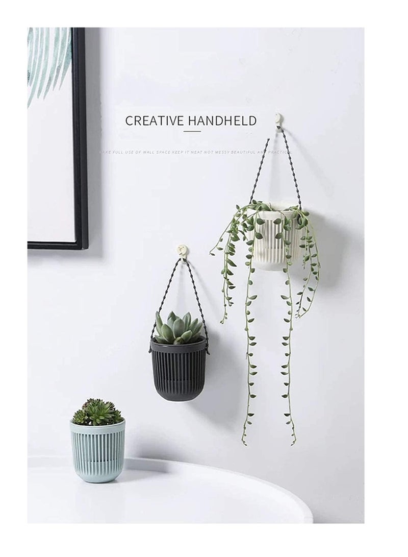 Generic 6-Pack 3.5‘’ Succulent Planters Pots with Drainage, Two-Piece Flexible Handle Flower Pots for Mini Plants - Image 2