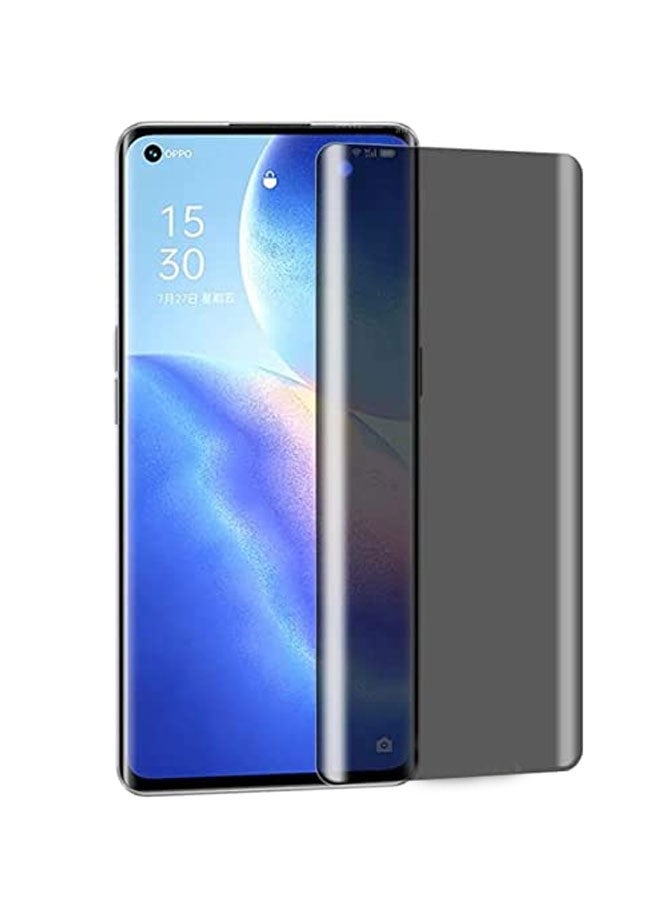 EYE CATCH 5D Anti-Spy Privacy Tempered Glass Screen Protector For Oppo Reno 5 Pro Black - Image 1