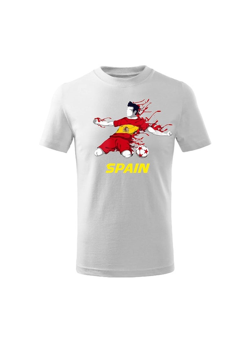 Spain Football Team World Fans printed T-Shirts Supporting The Football Team Jersey T-Shirts For Men|Women|Kids To Win The Cup - Image 1