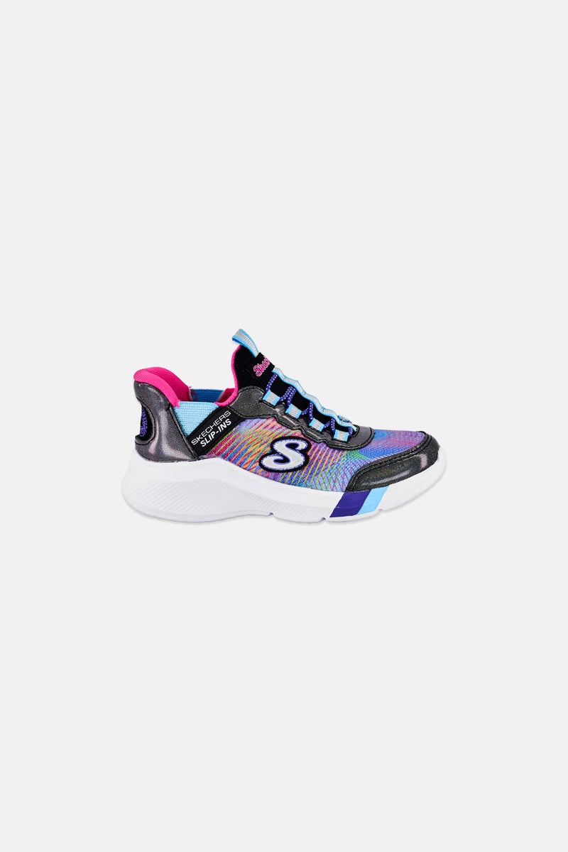 SKECHERS Toddlers Girl Dreamy Lites Colorful Prism Slip On Shoes, Multicolor - Image 4