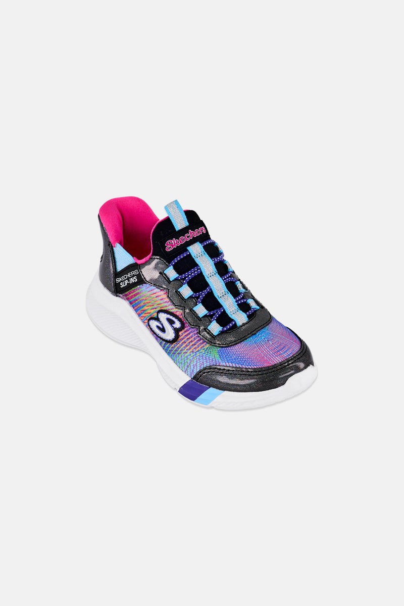 SKECHERS Toddlers Girl Dreamy Lites Colorful Prism Slip On Shoes, Multicolor - Image 1