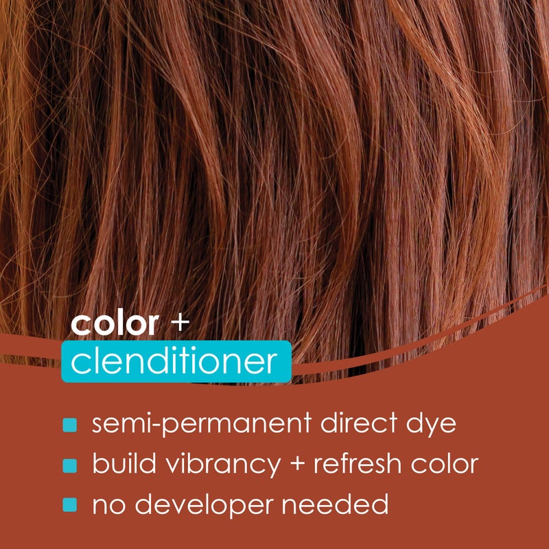 Keracolor Color + Clenditioner 3-in-1 Color-Depositing Conditioner, Gently Cleanses & Conditions, Semi-Permanent Auburn Hair Color, 12 Fl Oz - Image 2