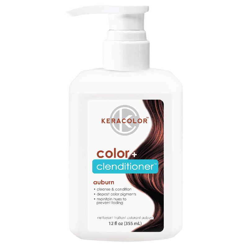 Keracolor Color + Clenditioner 3-in-1 Color-Depositing Conditioner, Gently Cleanses & Conditions, Semi-Permanent Auburn Hair Color, 12 Fl Oz - Image 1
