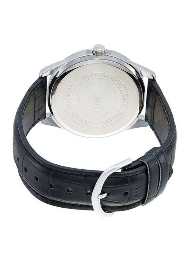 CASIO Men Leather Analog Wrist Watch MTP-V005L-1B - Image 2