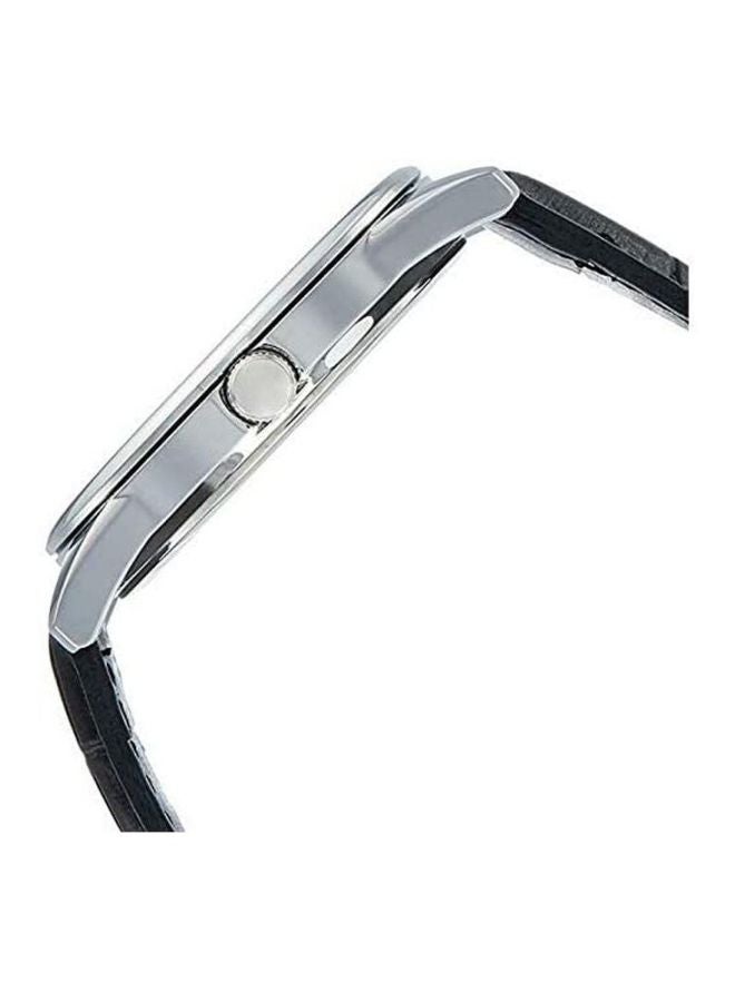 CASIO Men Leather Analog Wrist Watch MTP-V005L-1B - Image 3